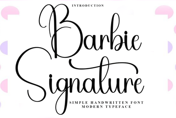 Barbie Signature: A Premium Script Font for Elegant Craft Designs
