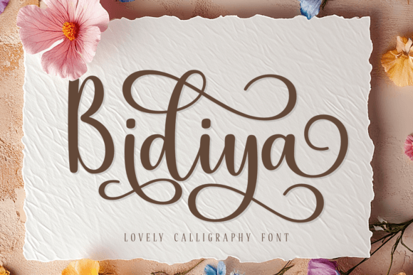 Bidiya Script Font: Elevate Handmade Branding and Printables