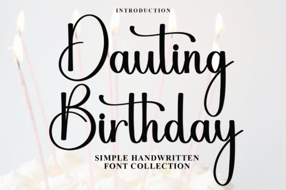 Dauting Birthday Typeface: A Soft Script for Handmade Brands