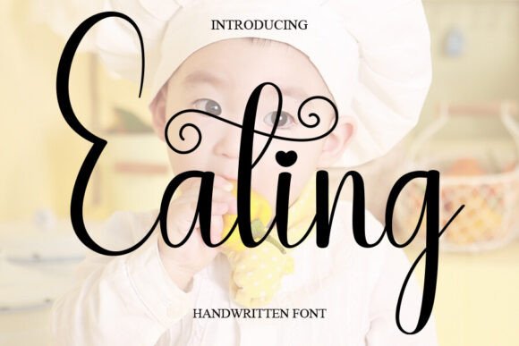 Eating: A Handwritten Typeface for Editorial Branding