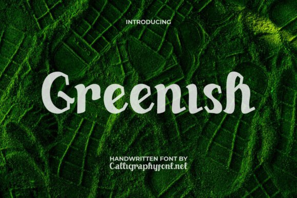 Greenish Typeface: Elevate Your Brand Identity With Serene Handwritten Style