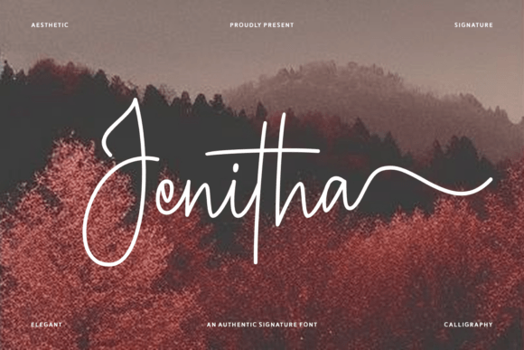 Jenitha: A Handwritten Typeface for Elegant Brand Identity