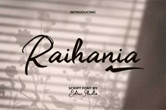Raihania: A Modern Script Font for Digital Branding
