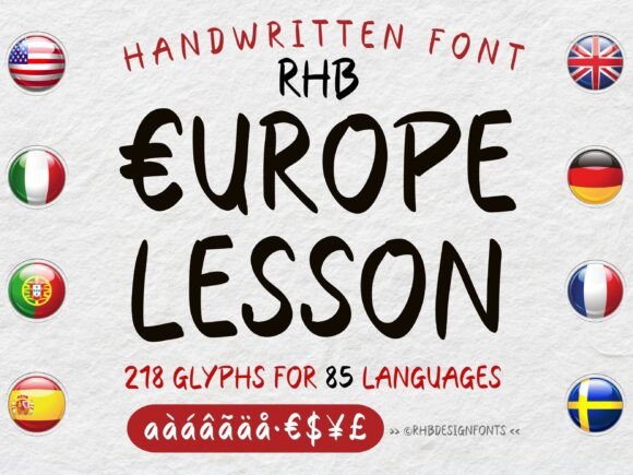 RHB Europe Lesson: A Modern Script Font for Editorial Design